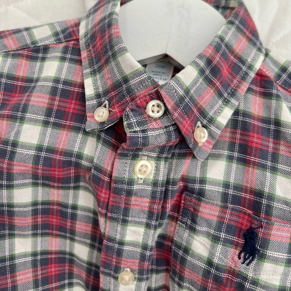 Polo Ralph Lauren Baby Infant Plaid Button Down Shirt 100% cotton, Size 24M EUC - Picture 4 of 12